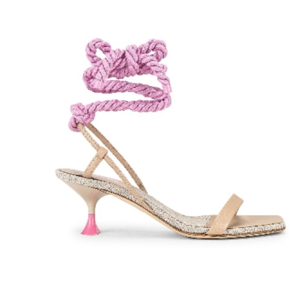 3JUIN Nevis Sandals in Rope Pink Size 39